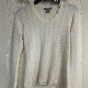 Ann Taylor Soft Cream cashmere Sweater